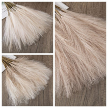 Load image into Gallery viewer, 6Pcs Artificial Fluffy Pampas Grass Bouquet Wedding Party Decoration Boho Fake Reed Plant Flowers for DIY Room Home Decor