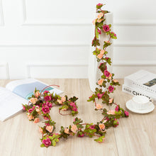 Load image into Gallery viewer, 45 Heads Artificial Flowers Vine Rose DIY Fake Plant Leaf DIY Hanging Vine Home Party Wedding Decoration Rattan Trailing Fake Flowers