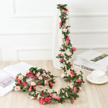 Load image into Gallery viewer, 45 Heads Artificial Flowers Vine Rose DIY Fake Plant Leaf DIY Hanging Vine Home Party Wedding Decoration Rattan Trailing Fake Flowers
