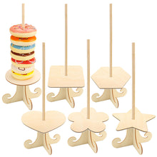 Load image into Gallery viewer, 1Pcs Wooden Doughnut Stand Donut Wall Display Holder Wedding Party Decor Dessert Doughnut Table Holder Kids Birthday