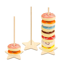 Load image into Gallery viewer, 1Pcs Wooden Doughnut Stand Donut Wall Display Holder Wedding Party Decor Dessert Doughnut Table Holder Kids Birthday