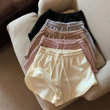 Load image into Gallery viewer, Women Shorts Summer High Waist Elastic Up Drawstring Wide Leg Sweat Short Fitness Running Shorts Loose Casual Large Sports Pants
