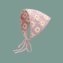 Load image into Gallery viewer, Sweet Cute Strap Hair Bag Headscarf Hat Small Mushroom Strawberry Handmade Crochet Hollow Triangle Headband Towel