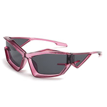 Load image into Gallery viewer, Retro UV400 Sunglasses Fashion Cat Eye Irregular Glasses Women Men Silver Mirror Goggles Unique Punk Sun Glasses Shades