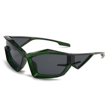 Load image into Gallery viewer, Retro UV400 Sunglasses Fashion Cat Eye Irregular Glasses Women Men Silver Mirror Goggles Unique Punk Sun Glasses Shades