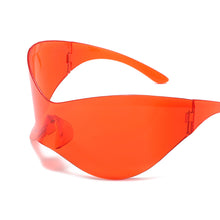 Load image into Gallery viewer, Women Men UV400 Punk Goggle Sunglasses Silver Sport Sun Glasses One Piece Eyewear Shades