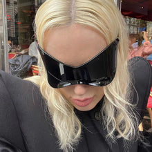Load image into Gallery viewer, Women Men UV400 Punk Goggle Sunglasses Silver Sport Sun Glasses One Piece Eyewear Shades