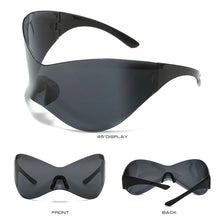 Load image into Gallery viewer, Women Men UV400 Punk Goggle Sunglasses Silver Sport Sun Glasses One Piece Eyewear Shades