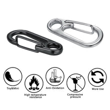 Load image into Gallery viewer, 50pcs Lobster Clasp Buckle Keychian Mini Carabiners Outdoor Camping Hiking Buckles Alloy Spring Snap Hooks Keychains Tool Clips