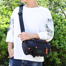 Load image into Gallery viewer, Unisex Waterproof Nylon Belt Fanny Pack Shoulder Messenger Bag Large Capacity Travel Pouch Sling Chest Waist Bags