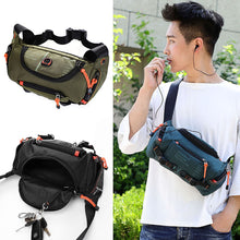 Load image into Gallery viewer, Unisex Waterproof Nylon Belt Fanny Pack Shoulder Messenger Bag Large Capacity Travel Pouch Sling Chest Waist Bags