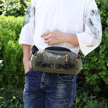 Load image into Gallery viewer, Unisex Waterproof Nylon Belt Fanny Pack Shoulder Messenger Bag Large Capacity Travel Pouch Sling Chest Waist Bags