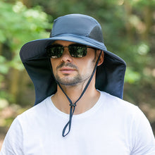 Load image into Gallery viewer, UPF40+ Fisherman Fishing Hat Sunshade Nylon Widen Brim Quick Dry Breathable Sun Shield Cycling Climbing Running Hats