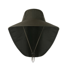 Load image into Gallery viewer, UPF40+ Fisherman Fishing Hat Sunshade Nylon Widen Brim Quick Dry Breathable Sun Shield Cycling Climbing Running Hats