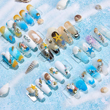 Load image into Gallery viewer, 12 Grids/set Ocean Series Nail Decoration Accessories Metal Rivet Sequins Multiple Styles Manicure Art Ornaments