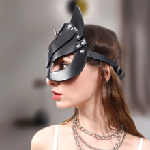 Load image into Gallery viewer, Leather SM Fox Eye Mask Ball Role Playing Mask PU Fun Mask Foreign Trade Cross Border Adult Performance Props