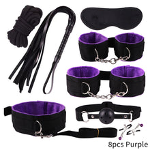 Load image into Gallery viewer, 8pcs Nylon Ribbon Plush Couple Binding Whip Whip Fun Toys Bondage Restraint Sex Toys Couples Games