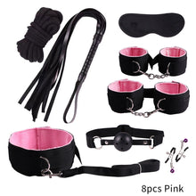 Load image into Gallery viewer, 8pcs Nylon Ribbon Plush Couple Binding Whip Whip Fun Toys Bondage Restraint Sex Toys Couples Games