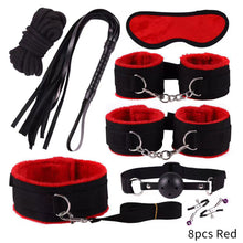 Load image into Gallery viewer, 8pcs Nylon Ribbon Plush Couple Binding Whip Whip Fun Toys Bondage Restraint Sex Toys Couples Games