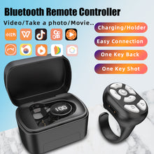 Load image into Gallery viewer, 2-In-1 Bluetooth Bracket With Digital Display Ring Remote Control With Warehouse Remote Control Bluetooth Controller Page Turner