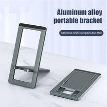 Load image into Gallery viewer, Foldable Aluminum Alloy Mobile Phone Bracket Portable Desktop Live Tablet Bracket