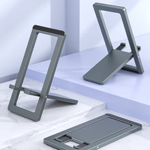 Load image into Gallery viewer, Foldable Aluminum Alloy Mobile Phone Bracket Portable Desktop Live Tablet Bracket