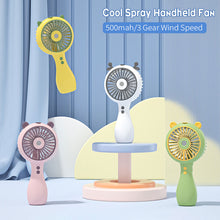 Load image into Gallery viewer, Handheld Mini Fan USB Charging Fan with Air Humidifier Conditioner 2 Speeds Adujustable Summer Cooling Fan for Camping Outdoor