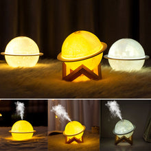 Load image into Gallery viewer, 880ml 3D Moon Lamp Air Humidifier 3 Colors Moon Night Light Humidifier LED Dimmable USB Humidificador Mist Maker