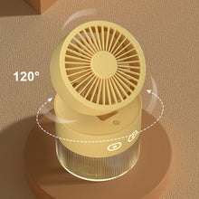 Load image into Gallery viewer, Portable Fan Air Humidifier 350ml Water Cooler Table Fan Usb Rechargeable Fan Essential Oil Diffuser Night Light Car Fan