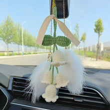 Load image into Gallery viewer, Car Pendant Cute Hand-woven Lily Of The Valley Auto Rearview Mirror Pendant Car Interior Decoration Accessories Auto Ornament Gift
