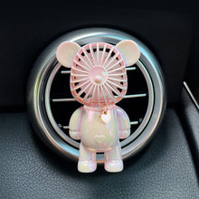 Load image into Gallery viewer, Mini Car Fan Car Air Vent Outlet Perfume Clip Air Freshener Fan Charm Bear Decor Automobile Interior Decoration Accessories