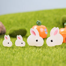 Load image into Gallery viewer, 2/6Pcs Car Interior Accessories Cute Luminous Bunny Car Luminous Ornament Center Console Steering Wheel Rear Mirror Rabbit Decoration