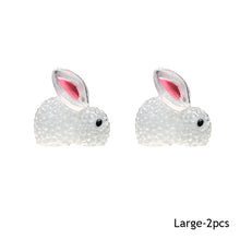 Load image into Gallery viewer, 2/6Pcs Car Interior Accessories Cute Luminous Bunny Car Luminous Ornament Center Console Steering Wheel Rear Mirror Rabbit Decoration