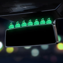 Load image into Gallery viewer, 2/6Pcs Car Interior Accessories Cute Luminous Bunny Car Luminous Ornament Center Console Steering Wheel Rear Mirror Rabbit Decoration