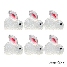 Load image into Gallery viewer, 2/6Pcs Car Interior Accessories Cute Luminous Bunny Car Luminous Ornament Center Console Steering Wheel Rear Mirror Rabbit Decoration