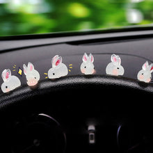 Load image into Gallery viewer, 2/6Pcs Car Interior Accessories Cute Luminous Bunny Car Luminous Ornament Center Console Steering Wheel Rear Mirror Rabbit Decoration