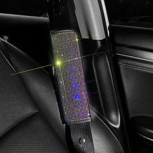 Load image into Gallery viewer, 2Pcs Rhinestones Crystal Car Seat Belt Cover Shoulder Pads Covers Soft Comfort Plush Shoulder Strap Auto Interior Accessories Car Styling