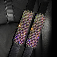 Load image into Gallery viewer, 2Pcs Rhinestones Crystal Car Seat Belt Cover Shoulder Pads Covers Soft Comfort Plush Shoulder Strap Auto Interior Accessories Car Styling