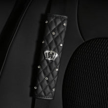 Load image into Gallery viewer, Car Styling Crystal Crown Car Seat Belt Cover Shoulder Pads Car Shifter Gear Knob Cover Hand Brake Covers Auto Interior Accessories