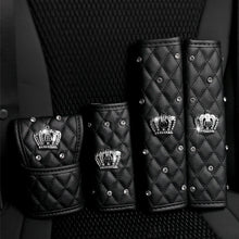 Load image into Gallery viewer, Car Styling Crystal Crown Car Seat Belt Cover Shoulder Pads Car Shifter Gear Knob Cover Hand Brake Covers Auto Interior Accessories