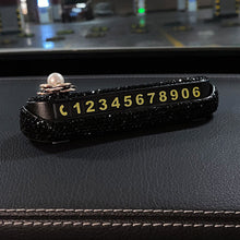Load image into Gallery viewer, Bling Diamonds Car Temporary Phone Number Parking Sign Women's Trending Creative Parking Card Car Moving Digital Ornaments