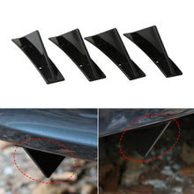 Load image into Gallery viewer, 4Pcs Universal Car Rear Bumper Lip Diffuser Fin Trim Gloss Black ABS Car Rear Bumper Shark Fin Spoiler Splitter Car-Styling