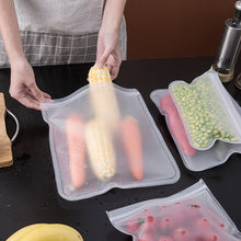 Load image into Gallery viewer, 1pc Reusable Silicone Food Storage Bag Zip Food Bag Leakproof Containers Fresh Bag Food Storage Bag Fresh Wrap Ziplock Bag