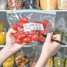 Load image into Gallery viewer, 10pcs Reusable Zip Lock Bag Food Fresh Keeping Microwaveable Storage Bag Zipper Sealing Container Travel Freezer Camping Kitchen Fresh Keeping Bags
