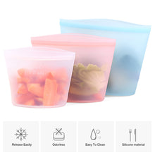 Load image into Gallery viewer, 1pc Reusable Silicone Food Sealing Bag Leakproof Food Containers Refrigerator Stand up Fresh Bag Freezer Food Storage Bag