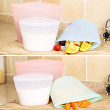 Load image into Gallery viewer, 1pc Reusable Silicone Food Sealing Bag Leakproof Food Containers Refrigerator Stand up Fresh Bag Freezer Food Storage Bag