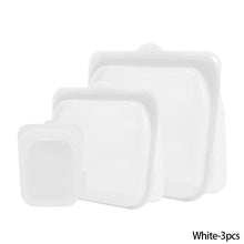 Load image into Gallery viewer, 1pc Silicone Reusable Food Bag Freezer Food Container Heat Resistant Leakproof Fresh Keeping Bags Sub-packing Sealing Bags