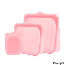 Load image into Gallery viewer, 1pc Silicone Reusable Food Bag Freezer Food Container Heat Resistant Leakproof Fresh Keeping Bags Sub-packing Sealing Bags