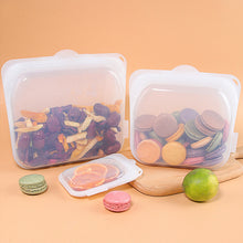Load image into Gallery viewer, 1pc Silicone Reusable Food Bag Freezer Food Container Heat Resistant Leakproof Fresh Keeping Bags Sub-packing Sealing Bags