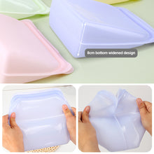 Load image into Gallery viewer, 1pc 1000ml Silicone Reusable Food Bag Freezer Food Container Heat Resistant Leakproof Fresh Keeping Bags Sub-packing Sealing Bags